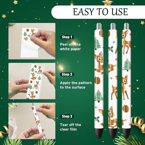 Bow UVDTF Pen Wraps - 40 Sheets Cute Cat UV DTF Decals, Coquete Daisy Cherries Rub on Transfer Stickers for Girls Women, Waterproof DIY Blank Pens Crafts in Kuwait