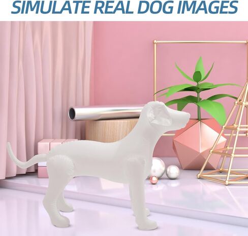 Mobestech Pet Clothing Model Dog Models Dog Mannequin Dog Clothes Display Stand Inflatable Dog Model Dog Clothing Rack Counter Display Stand for Dog Clothing Animal PVC Decorations White in Kuwait
