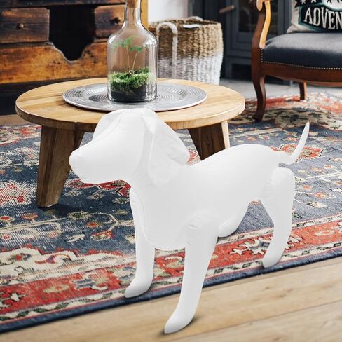 Mobestech Pet Clothing Model Dog Models Dog Mannequin Dog Clothes Display Stand Inflatable Dog Model Dog Clothing Rack Counter Display Stand for Dog Clothing Animal PVC Decorations White in Kuwait