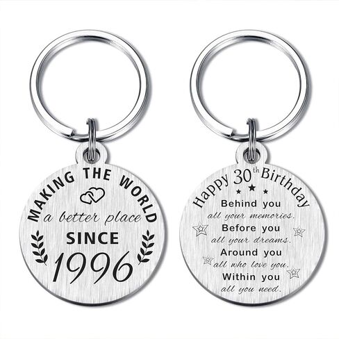 30th Birthday Gifts for Women Men, 30 Year Old Birthday Keychain, Born in 1993 Gifts, 1993 Birthday Decorations in Kuwait