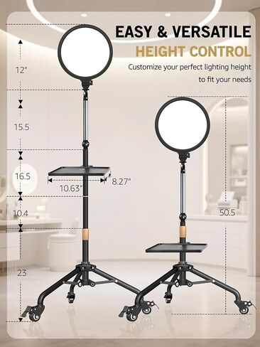 مجموعة إضاءة للتصوير الفوتوغرافي المحمولة ذات الحزمة ، ARSOER 8 "2800K-6500K أضواء استوديو قابلة للاستوديو مع ترايبود ، ضوء فيديو مدعوم من USB للتصوير الفوتوغرافي/تكبير/فيديو/بث مباشر/يوتيوب/تيكتوك/إنس. in Kuwait