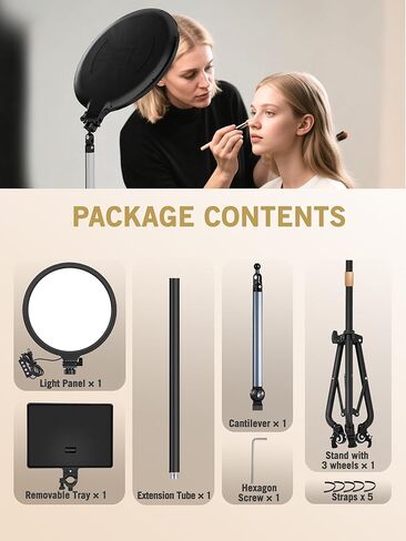 مجموعة إضاءة للتصوير الفوتوغرافي المحمولة ذات الحزمة ، ARSOER 8 "2800K-6500K أضواء استوديو قابلة للاستوديو مع ترايبود ، ضوء فيديو مدعوم من USB للتصوير الفوتوغرافي/تكبير/فيديو/بث مباشر/يوتيوب/تيكتوك/إنس. in Kuwait