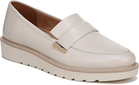 Naturalizer Womens Adiline Loafer Silver Metallic Leather 10.5 M in Saudi Arabia