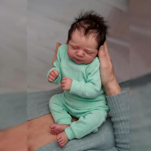 SCOM Realistic Reborn Baby Dolls-18 Inch Silicone Full Body Girl with Anatomically Correct Washable, Lifelike Newborn Sleeping Real Look Gift for Kids Age 3+ in Kuwait