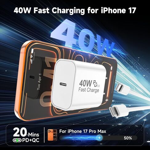 iPhone 15 16 Charger Fast Charging 2 Pack ، USB C Wall Charger 6ft USBC إلى Cable USBC ، محول USB C Block Wall لـ iPhone 16/16 Plus/16 Pro/16 Pro Max/15 Plus/15 Pro/15 Pro Max ، Black 2x in Kuwait