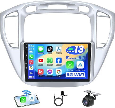 Car Radio Stereo for Highlander 2000 2001-2007 : 1280x800 9 Inch IPS Touchscreen with 5G WiFi Wireless Carplay Android Auto Backup Camera GPS Bluetooth SWC FM Mirror Link 2+64G in Saudi Arabia