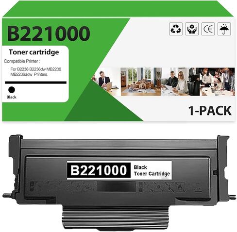 1PK B221000 Black Toner Cartridge Works for Lexmark B2236 B2236dw MB2236 MB2236adw Printer (with Chip) in Kuwait