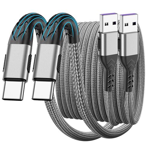 USB Cable (3Pack 6ft) USB A to Type C Cable Fast Charging,USB C Charger Cord USB C Charger Cable Compatible with iPhone16/15 Pro Max/Plus/Galaxxyy S20 S10 Note 20 and More(White) in Saudi Arabia