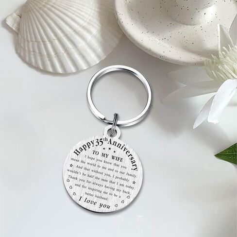 TANWIH 35th Wedding Anniversary Keychain Gifts, 35 Year Anniversary Decoration in Kuwait