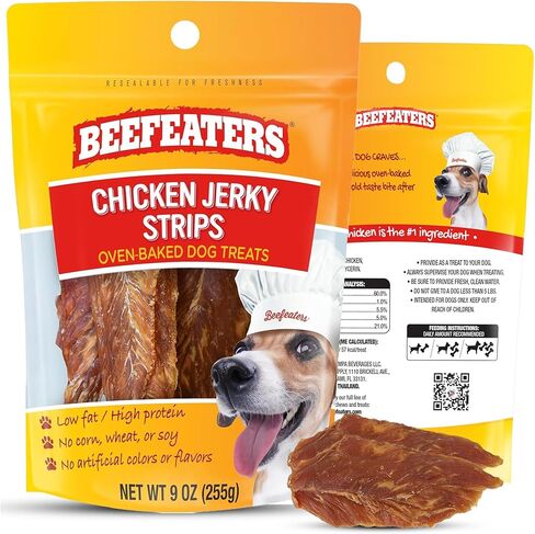 Beefaters Dog Treats - دجاج متشنج شرائط 9 أوقية | طعام الكلب 100 ٪ صدر الدجاج الحقيقي | خالية من الحبوب ، لا تضاف الاصطناعي ، مثالية للتدريب والمكافأة | يعامل تدريب الكلاب لجميع أحجام الكلاب in Kuwait