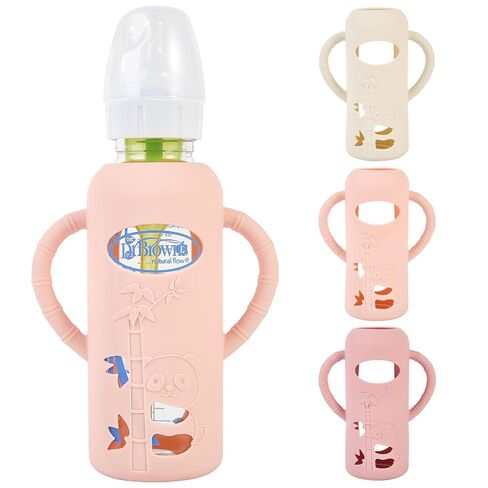 3 Pack Silicone Sleeves for Philips Avent Natural Glass Baby Bottles, Anti Breakage Bottle Holder with Handle for Baby Girls, Compatible with Philips Avent Glass Natural Baby Bottle, 8oz in Saudi Arabia