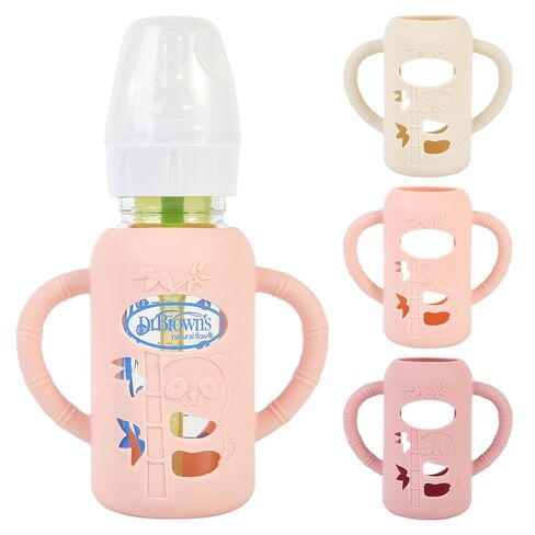 3 Pack Silicone Sleeves for Philips Avent Natural Glass Baby Bottles, Anti Breakage Bottle Holder with Handle for Baby Girls, Compatible with Philips Avent Glass Natural Baby Bottle, 8oz in Saudi Arabia