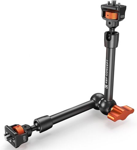 K&F Concept 11" Magic Arm with Super Clamp, Magic Arm Clamp Kit with 1/4" & 3/8" Thread Screw, Articulating Friction Arm with Cold Shoe Clamp Mount for Monitor, LED Light, Webcam, Action Camera in Saudi Arabia