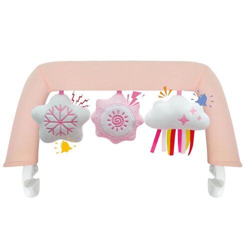 Baby Bouncer Toy Bar, Toy Bar for Baby Bouncer Bliss and Balance Soft with 3 PCS Cute Sensory Toys, Easy to Attach and Remove, Skin -Friendly, Machine Washable, Black and White, Soft in Kuwait