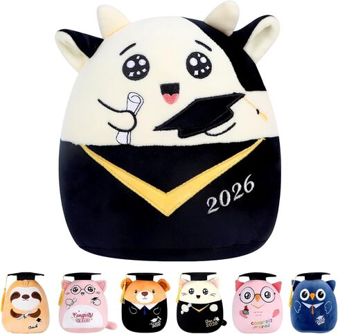 Nurse Cat Stuffed Animals, 8 Inches Doctor Rn Plush Toy Gift for Women Girls, Thank You Nurse Week Graduation Soft Plushies Pillow Gift in Kuwait