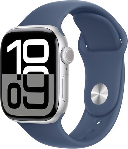 Apple Watch Series 10 [GPS + Cellular, 42mm] - Jet Black Aluminum Case with Black Sport Band, S/M (Renewed Premium) in Saudi Arabia