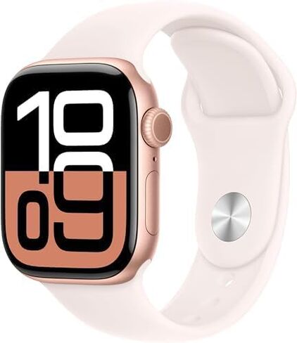 Apple Watch Series 10 [GPS + Cellular, 42mm] - Jet Black Aluminum Case with Black Sport Band, S/M (Renewed Premium) in Saudi Arabia