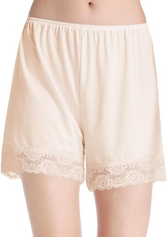 MANCYFIT Pettipants for Women Half Slip Culotte Shorts Split Skirt Lace Snip 4" Inseam in Kuwait