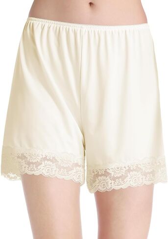 MANCYFIT Pettipants للنساء نصف زلة Culotte شورت تنورة مقسمة دانتيل قص 4 بوصة درزة داخلية in Kuwait