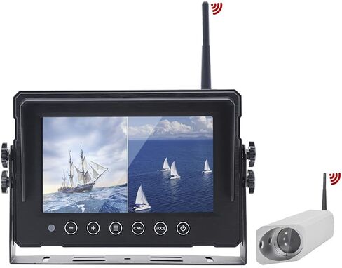 Digital Wireless 7" Monitor Forklift Front View Camera Magnetic 9600mA Battery, 1080P Rear View Camera in Saudi Arabia