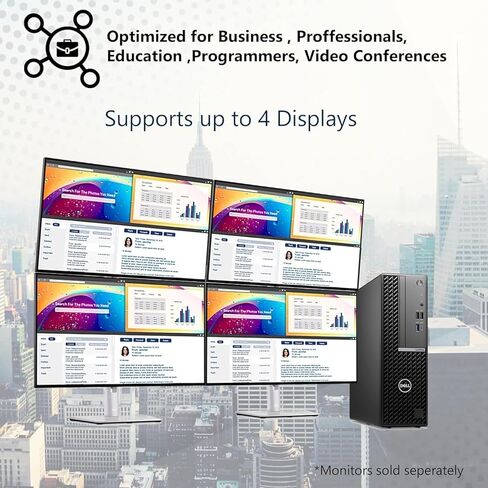 Dell Optiplex 7010 SFF كمبيوتر سطح المكتب ، Pusiness Mini PC ، Intel Core I5-12500 ، 6 Core ، 12 مؤشر ترابط ، حتى 4.6 جيجا هرتز ، 64 جيجا بايت رام 1 تيرابايت SSD ، RJ-45 Ethernet ، HDMI ، WIFI6 ، Bluetooth ، Windows 11 Pro in Kuwait