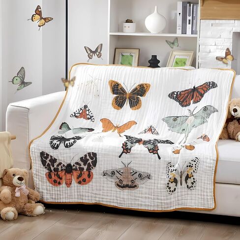National Parks Muslin Blanket 47 x 47 Inch Soft Warm Cotton Muslin Swaddle Blanket Nursery Swaddling Wrap Quilt for Bedding Gift, Cold Weather, Adventure Hiking Camping Lovers in Saudi Arabia