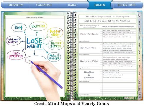 Tools4Wisdom Planner 2025-2026 - April 2025-2026 Calendar - 8.5x11 Inch Hardcover - Monthly Weekly Daily Planner - A5J6 - Trippy-Owl in Kuwait