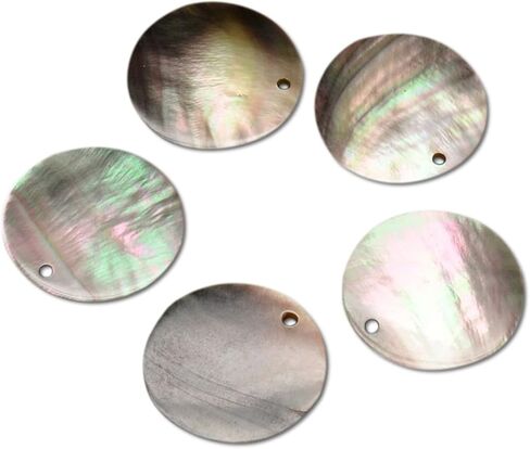 FASHEWELRY 100pcs Flat Round Shell Coin Beads 15mm/20mm/25mm White Capiz Shell Discs Charms for Hawaiian Style DIY Jewelry Making Necklace Bracelet Earring Wind Chime in Kuwait