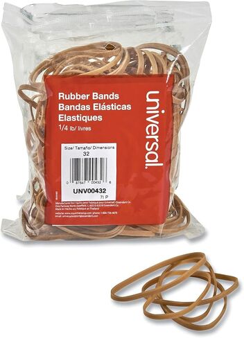 Universal UNV00432 0.04 in. Gauge Size 32 Rubber Bands - Beige (205/Pack) in Kuwait