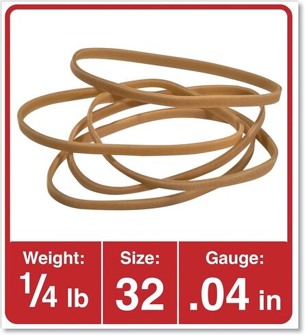 Universal UNV00432 0.04 in. Gauge Size 32 Rubber Bands - Beige (205/Pack) in Kuwait