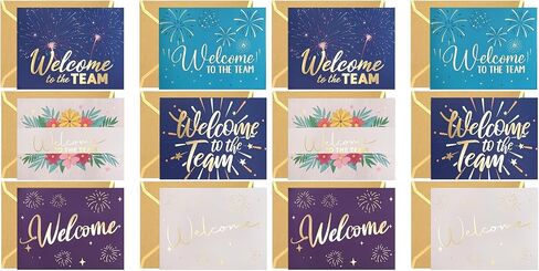 Fancy Land Welcome to the Team Cards 24 Pack Gold Foil Work Cards with Envelopes New Employees Welcome Cards in Kuwait