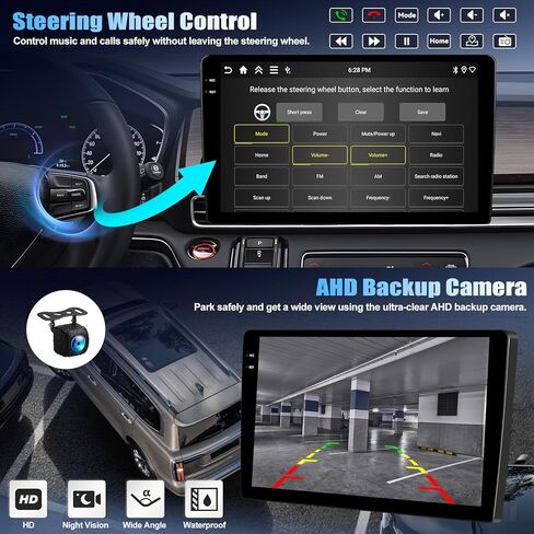 UNITOPSCI 2G+32G Android 13 ستيريو سيارة لسيارة Ford Kuga Escape 2013-2019 لاسلكي Apple CarPlay Android Auto Bluetooth Mirror Link 9 بوصة HD شاشة لمس GPS ملاحة WiFi FM/RDS SWC + ميكروفون كاميرا احتياطية in Saudi Arabia