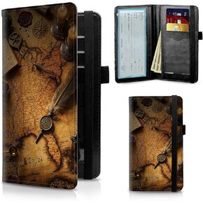 FUYOCWE Checkbook Cover for Men Women Check Book Covers Holder for Personal Checkbook Register Duplicate Checks,RFID Blocking Leather Checkbook Wallets w/Elastic Strap-Sunflower Butterfly in Kuwait