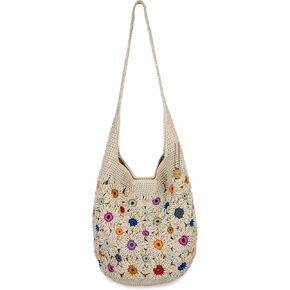 The Sak 120 Hobo Bag in Crochet, Large Purse with Single Shoulder Strap, Mushroom in Kuwait