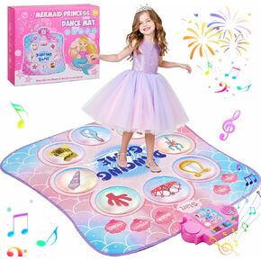Dance Game Mat for Kids, LED Light-Up 8-Button Dance Pad with Adjustable Volume, Built-in Music, Bluetooth Function, 8 Modes and 3 Difficulty Levels, for Kids Age 3-12 in Kuwait
