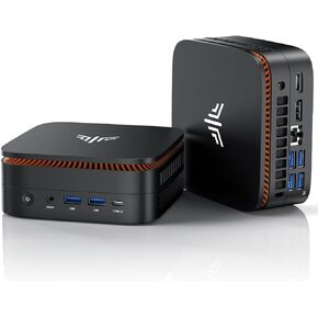 كمبيوتر صغير KAMRUI AK1PLUS، 12 جيجابايت LPDDR5 4800 ميجا هرتز 256 جيجابايت M.2 SSD مع معالج N100، كمبيوتر مكتبي صغير 4K مع 2 HDMI، يدعم WiFi 5، BT 4.2 للمكتب والمنزل in Kuwait