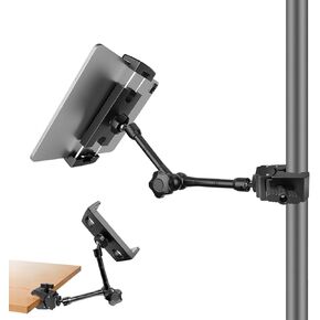 حامل الكمبيوتر اللوحي لـ MIC Stand ، JCWINY قابل للتعديل جبل الحامل iPad MIC حامل ، حامل أقراص مع حوامل المشبك لخزانة مكتب القطب ، متوافقة مع 4.7 إلى 12.9 "iPad ، iPhone ، Android هواتف ذكية in Kuwait