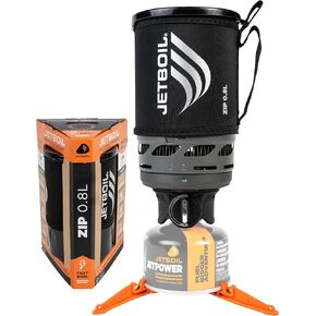 Jetboil Zip 0.8L Portable Fast Boil Stove with Easy-Turn Knob Igniter for Backpacking and Camping, New for 2025, Propane/Isobutane Burner with Cooking Cup in Kuwait
