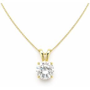 Mariell Cubic Zirconia Crystal Gold Pendant Necklace for Women, 2 Carat CZ, Bridal Wedding Jewelry Gift in Kuwait