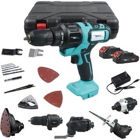 NEWONE 20V Cordless Tool Set,5-Tool Set Power Tool Combo Kit, Compatible with De-Walt 20V Battery,One Charger in Kuwait