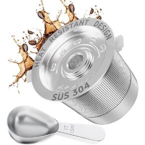 NESSUS Reusable K Cup for Keurig 1.0, Stainless Steel Refillable K Cups for keurig, Metal K Cups Coffee Pods for keurig with Heat Resistant Handles and Coffee Scoop, K Cup Filters, NO BPA, 2 Pack in Kuwait