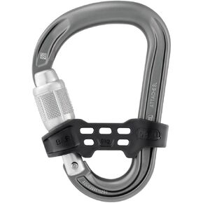 PETZL Attache BAR Pear-Shaped Locking Carabiner with unidirectional Positioning bar, Screw-Lock, Gray in Kuwait