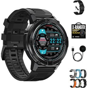 CARBINOX X-Ranger Smart Watch (Answer/Make Calls), Rugged Fitness Tracker IP69K Waterproof, Compatible with Android and iOS, 14 Days of Battery Military Durable, AMOLED Screen in Kuwait