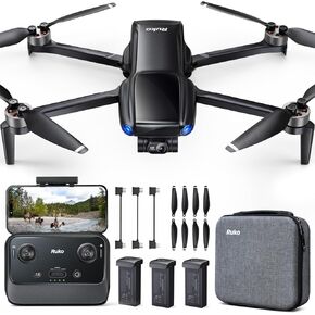 Ruko U11mini 4K ، بدون طيار مبتدئ مع الكاميرا للبالغين 8K صورة 4K فيديو ، 3 محاور Gimbal EIS ، 20000 قدم نقل FPV ، 32 دقيقة وقت الرحلة ، الإقلاع/الهبوط من الذكاء الاصطناعي ، عودة السيارات ، GPS مع الصافرة ، ودية ، تحت 249G ، تحت 249G ، in Kuwait