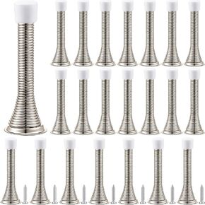 Sadnyy 100 pcs سدادة الباب الربيعي مع نصائح المصد المطاط المسمار مقاوم للصدأ ، 3 "مرنة باب الزنبرك الثقيل مرنة توقف الباب المنخفض مثبتة على منسوب الباب الينبخ المنزلي لأسفل الباب in Kuwait