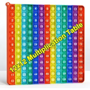لعبة Rainbow Pop Fidget Math Learning Toy ، Game Table Table Educational Game ، 12 × 12 مربعًا in Kuwait