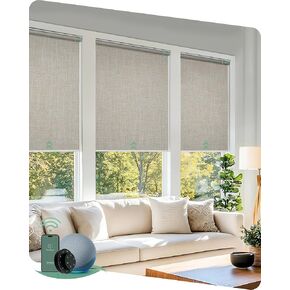 ستائر Yoolax الآلية، ستائر التعتيم الذكية للنوافذ، ظلال التعتيم الآلية مع جهاز تحكم عن بعد، ظلال النوافذ التلقائية المتوافقة مع ظلال Alexa الكهربائية الدوارة، عينة من القماش (متعدد الألوان) in Kuwait