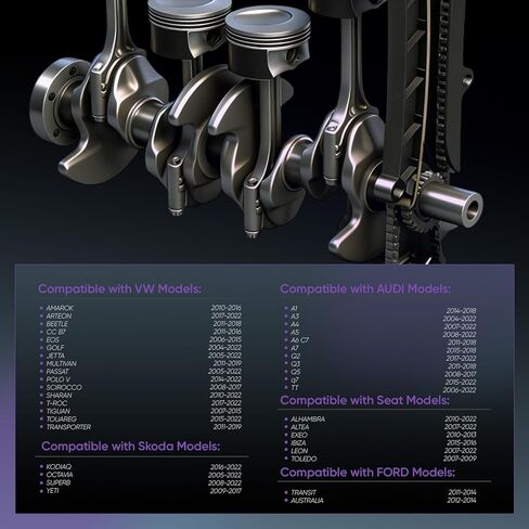 Connecting Rod Bolt Kit EA888 Engine 1.8/2.0T M9x1.25x50 Replacement for Audi A3 A4 A5 A6 A8 Q3 Q5 TT VW CC Golf Beetle Passat TIGUAN TOURAN (8 Pcs) in Kuwait