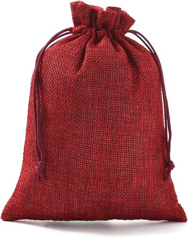 24 Burlap Bags with Drawstring Mixed Color Drawstring Gift Bag Jewelry Pouch Hessian Bags Burlap Sacks for Wedding Party Favors DIY Craft(5x7Inch) in Kuwait