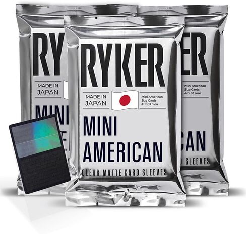 Ryker Mini American Board Game Sleeves Card Protectors (100 Qty, Clear, 41x63 mm) in Kuwait